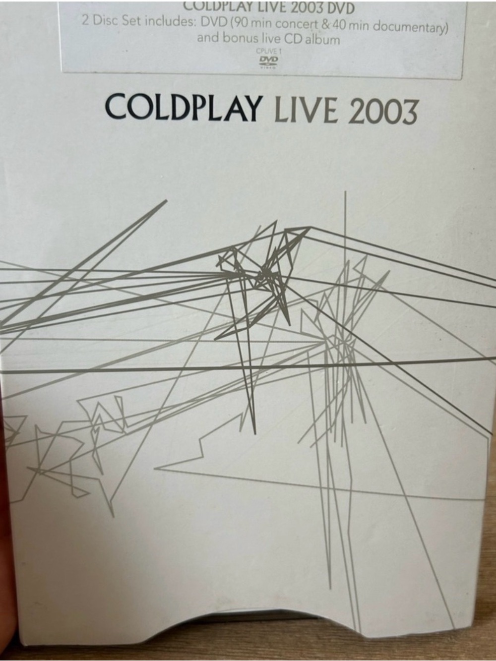 Coldplay Live 2003 DVD - White & Gray Graphic Case